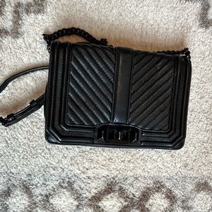 Black Leather Crossbody Bag - Rebecca Minkoff